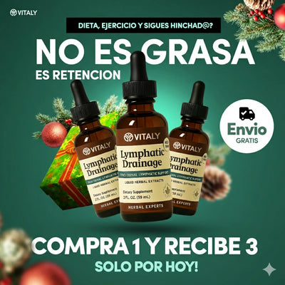VITALY® Gotas de Drenaje Linfático Natural – Sabor Miel